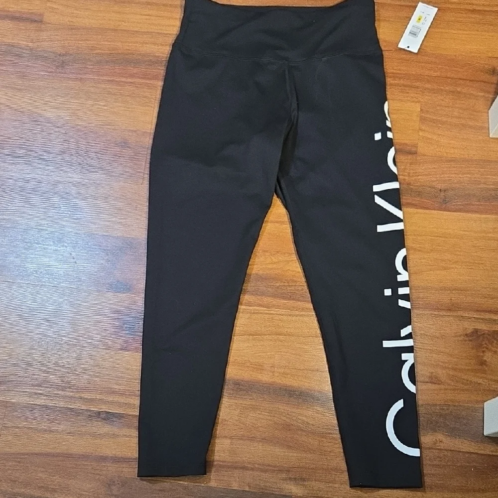 Calvin Klein Black Leggings Stretchy Athletic Wear NWT MEDIUM WOMEN - Picture 9 of 11
